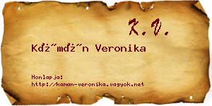 Kámán Veronika névjegykártya