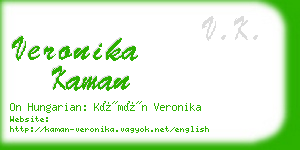 veronika kaman business card